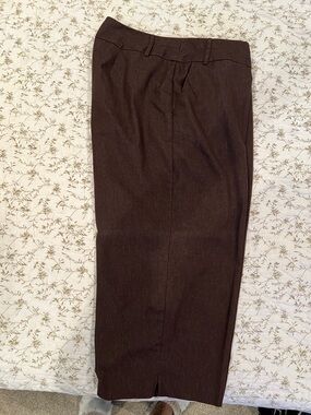 Courtenay Brown Straight Leg Capri Dress Pants Sz 16W